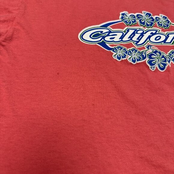 Vintage California T Shirt Adult XL 23.5x24 Pink Y2K 90s Surf Surfing Skate - Picture 7 of 11